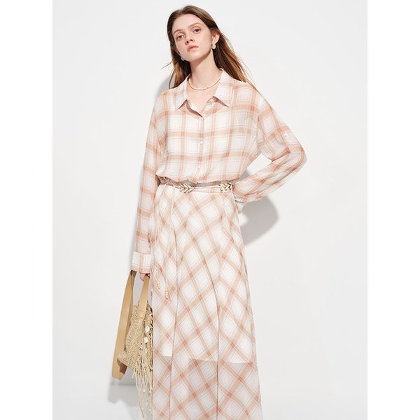 WD_Plaid shirt dress_2color