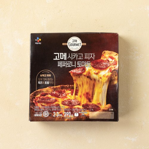 [고메] 페퍼로니 토마토 시카고 피자 390G