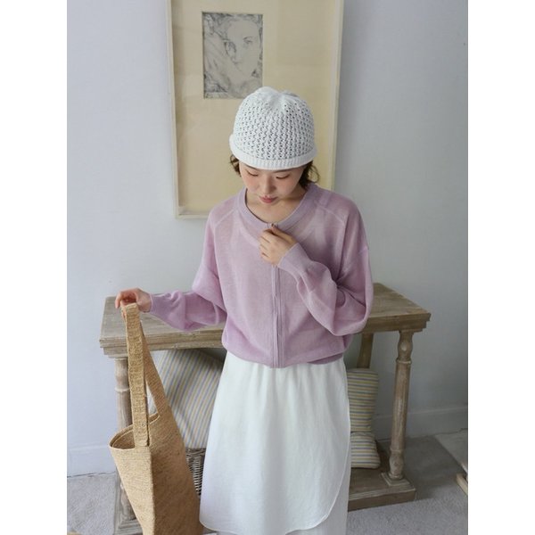 Rainbow Two-Way Zip-Up Cardigan_Pink