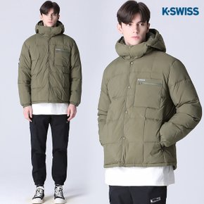 [케이스위스(K-SWISS)] 덕다운 버튼 미드 경량 패딩 점퍼