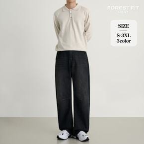 남자 포켓 워싱 커브드 데님 청바지 (MJ2622)
