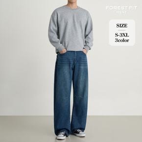 남자 포켓 워싱 커브드 데님 청바지 (MJ2622)