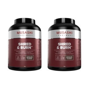 Musashi Shred And Burn 무사시 쉬레드 엔 번 프로틴 초코맛 2kg 2통
