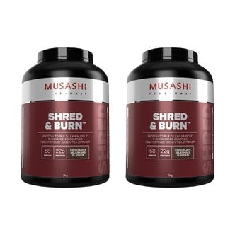  Musashi Shred And Burn 무사시 쉬레드 엔 번 프로틴 초코맛 2kg 2통