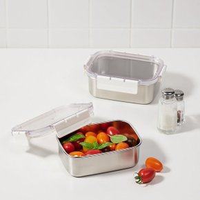 보관이 편리한 스텐 모듈러 밀폐용기 800ml 화이트 J70N902107100