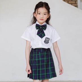 셀레나 여아 정장 (셔츠+치마) (5-13호) 키즈 유아 어린이 유치원 졸업 입학 교복 체크