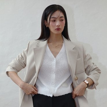 잇미샤 [25 S/S] 잇미샤 헤어리 브이넥 가디건 ITP3ZCD780