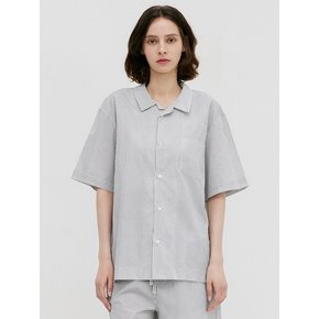 Stay Stripe Pajamas Short Sleeve Shirts - Gentle Black