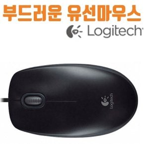 로지텍 노트북 마우스 컴퓨터 유선 블랙 광 LO-M90 (W362CE7)
