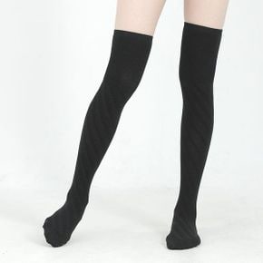 국산 여성 오버 니삭스 사선 무릎 롱양말 반장 반스타킹_P318395212