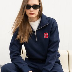 UNISEX 로고 하프 집업 기모 맨투맨 [NAVY] / SBC4U02014