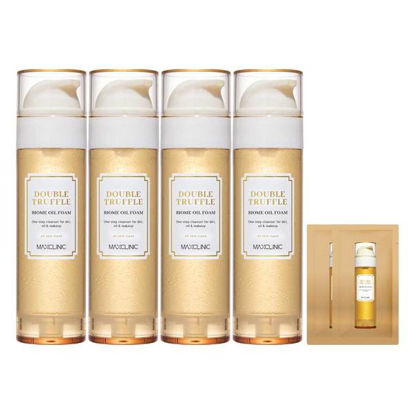 [홈쇼핑 최신상] 맥스클리닉 오일 폼 클렌징 더블 트러플 바이옴 110g 4개+샘플2개