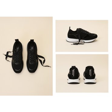 슈콤마보니 Mesh combi sneakers(black) DG4DS24029BLK