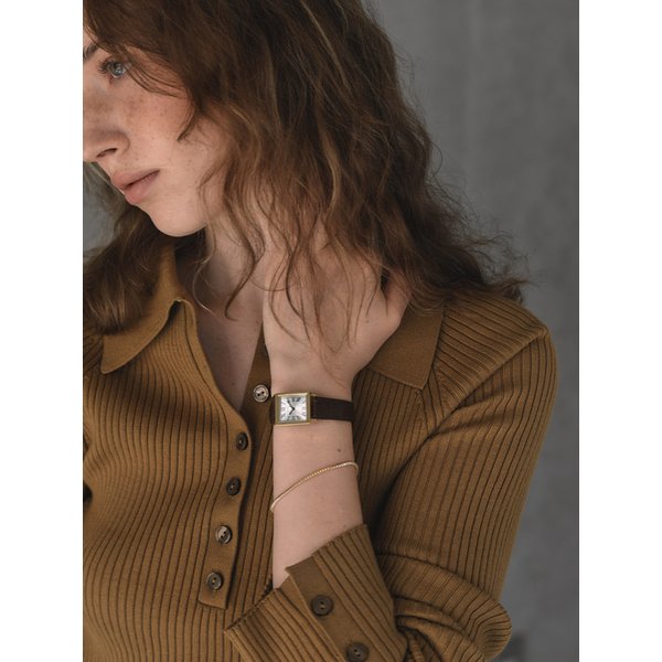 Douze.01 / Tempo carre watch (brun)