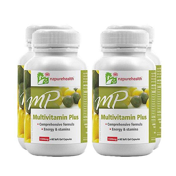 Nzpurehealth 멀티비타민 플러스1500mg 60캡슐 4개