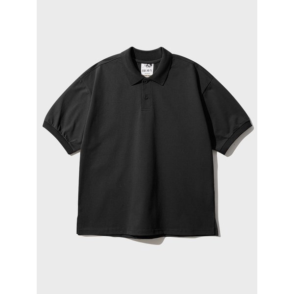 어던트 실켓 카라 반팔 블랙 ISST1568