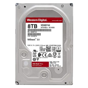 Western Digital HDD 8TB WD Red Plus NAS RAID (CMR) 3.5 HDD WD80EFAX-EC 인치 내장 [국내