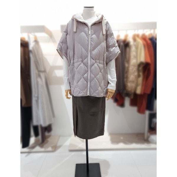 [부산점] 후드 배색 케이프 패딩 BPAA2PD021