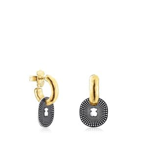 숏 투톤 우르생 이어링 / Short two-tone Oursin Earrings / 귀걸이 / 111313500