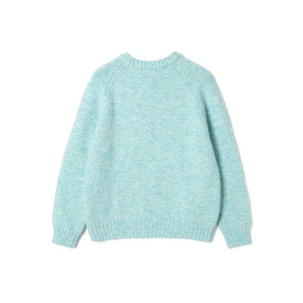 여성 헤어리 헨리넥 니트 (GREEN) (HC2LKC2)