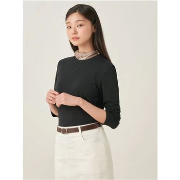 빈폴레이디스 25FW [Essential] 모달 혼방 긴소매 티셔츠 - 블랙 BF5741E025