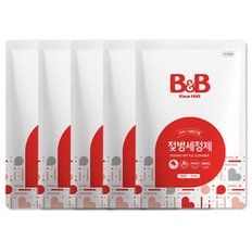 비앤비 젖병세정제 액상형 리필 500ml x5팩 식기세정 아기 유아 5개