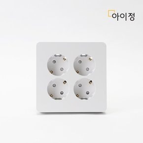 베뉴 4구 매입 전기 매립 콘센트 커버