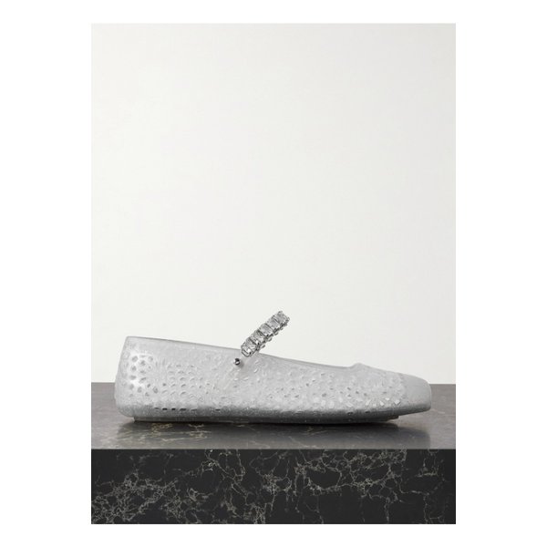 더 젤리 크리스털 장식 글리터 Tpu 발레리나 플랫 투명 1647597360468089