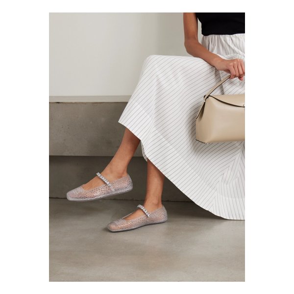 더 젤리 크리스털 장식 글리터 Tpu 발레리나 플랫 투명 1647597360468089