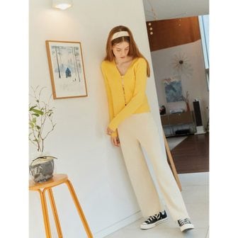 코텔로 [정상가159,000원] Ribbed Knit Pants  Cream (WE225UC220)