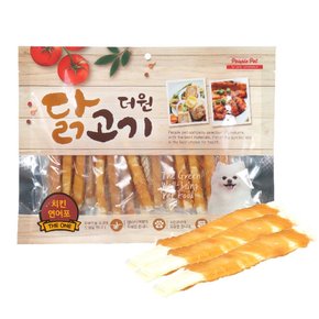 더원 치킨 연어포 300g 강아지 간식