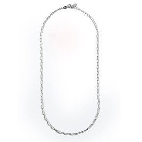 [Silver925] WE009 Textured link chain necklace