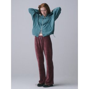 VELOUR BANDING PANTS, HAWTHORN ROSE