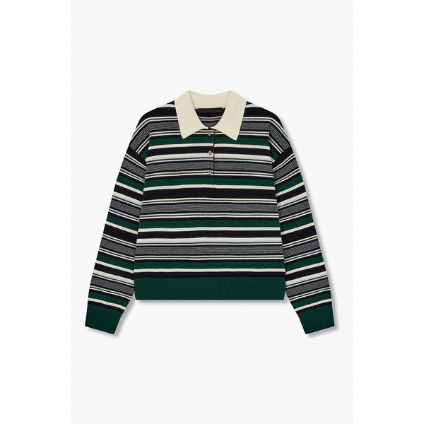 스트라이프 카라 니트 풀오버 7115450R03130