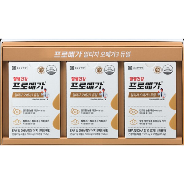 [명절택배]종근당건강 프로메가 rTG 오메가3 선물세트 (쇼핑백동봉)