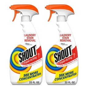 Shout 샤우트 트리플액팅 찌든얼룩 제거 스프레이 22oz(650ml) 2팩