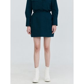 Cotton Mini Skirt_Navy