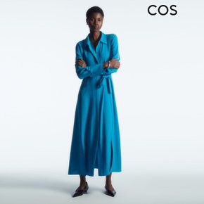 COS 코스 셔츠원피스 벨트 셔츠 드레스 TURQUOISE 원피스