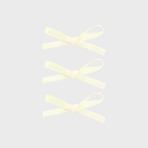 [3EA 1SET] RIBBON BUNDLE HAIRPIN SET_IVORY