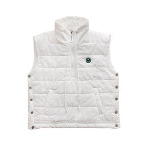 MONBIRDIE SMILE PADDING VEST 몽버디 스마일 패딩 아노락 베스트 WHITE