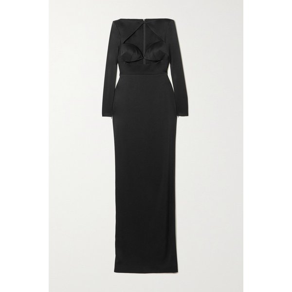 알렉스 페리 Cohan Cutout Satin-crepe Maxi Dress 블랙 33258524072263008