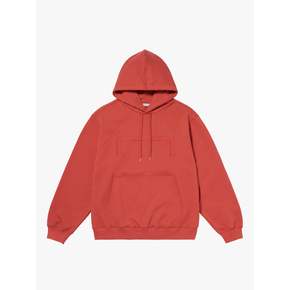 STITCHED BIG LOGO HOODIE-RED