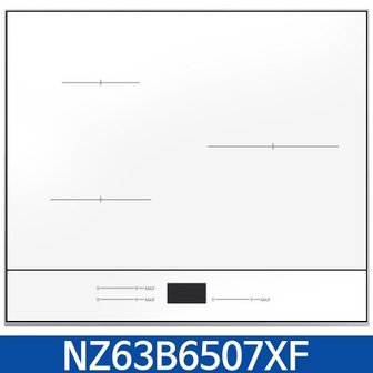 삼성 K 삼성 비스포크 NZ63B6507XF 빌트인 전기레인지 3구 올 인덕션 글램 화이트 / KN