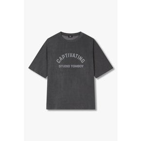 [리오더] [MEN] 피그먼트 라운드 프린트 티셔츠 91M5222311184