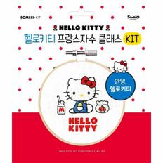 헬로키티 프랑스자수 클래스 KIT : 안녕, 헬로키티