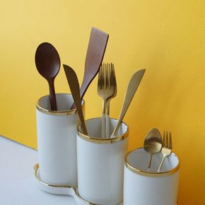 다용도 스텐 수저 보관통 수납함 조리도구