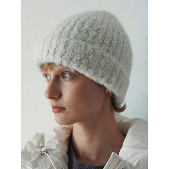 로에일 소프트 울 니트 비니 - 아이보리