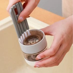 핸디형 보온병 텀블러 뚜껑 틈새 다용도 세척 브러쉬