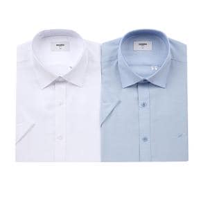 (슬림핏 )시원하고 착용감좋은 모달필라필 블루/흰색   반소매셔츠(RZUSL0108)