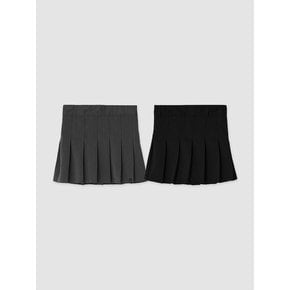 D. BASIC LOW PLEATS SKIRT - 2 COLOR